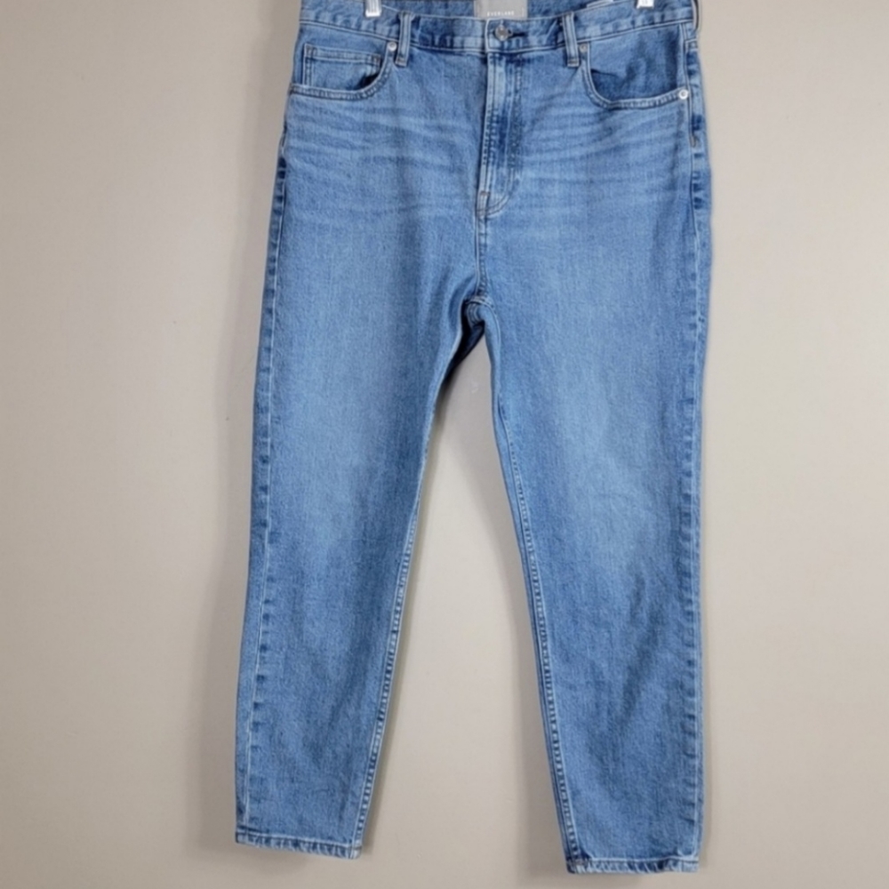 Everlane High Rise Ankle Light Wash Denim Jeans Sz 32